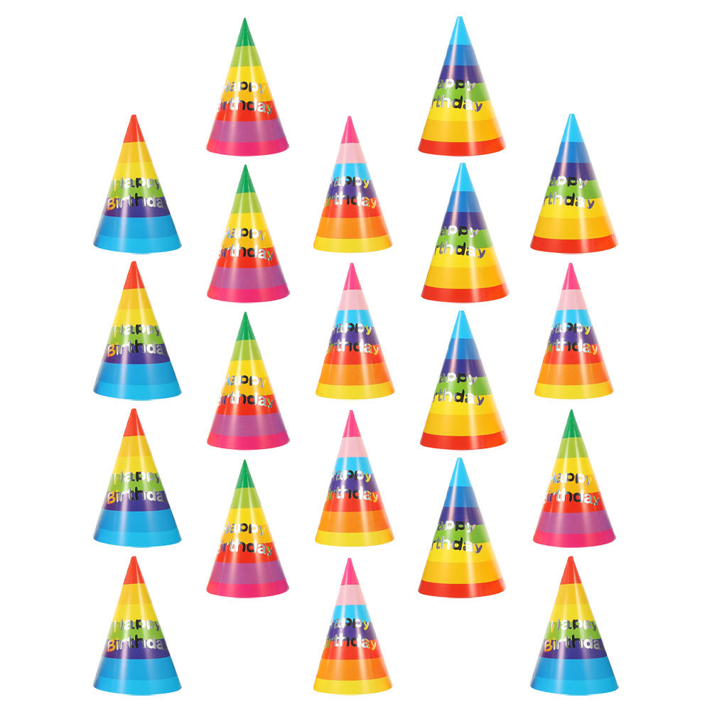 Party Hat Cone - 36 Adet Renkli Doğum Günü Partisi