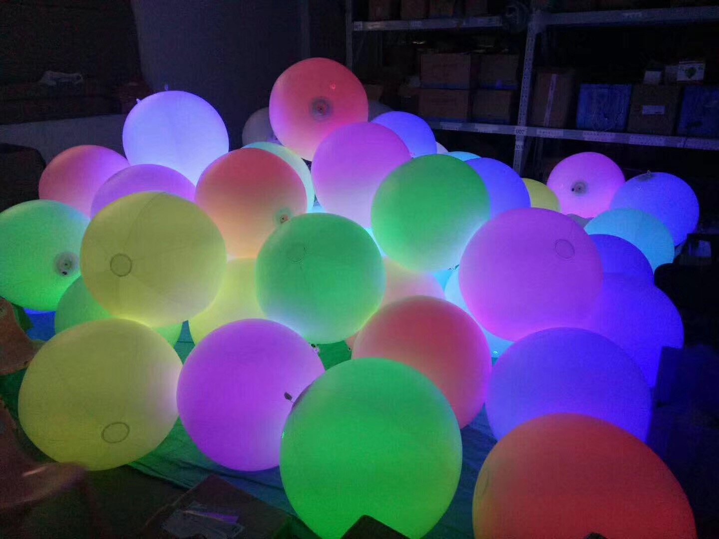 Led Balloon Light - LED Işıklı Şişirilebilir Renkli Top PVC