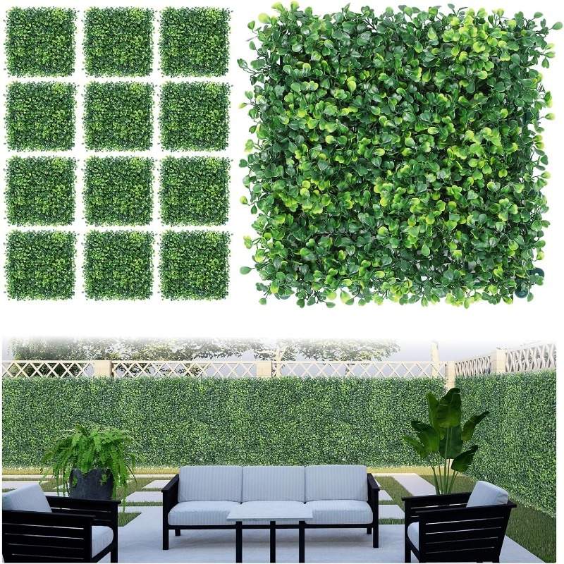 Flower Wall Panel - 1/3/6 Adet Yapay Bitki Çim Duvar