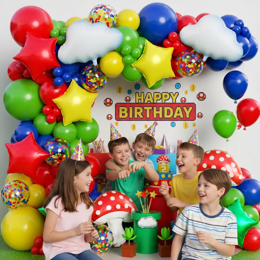 Kırmızı Mavi Yeşil Sarı Bulut  - Balloon Arch Kit incelemesi ve fiyatı