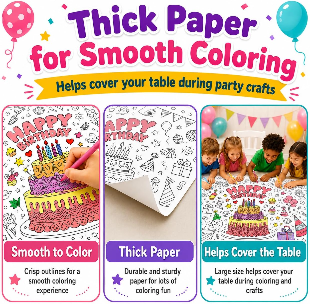 Çocuklar için Dev Boyama Poste - Table Cloth Disposable incelemesi ve fiyatı