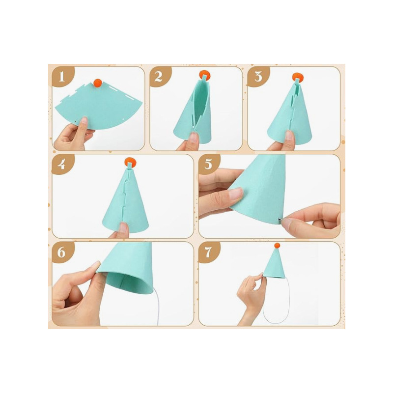 3/6 adet Pet parti şapkası ren - Party Hat Cone incelemesi ve fiyatı