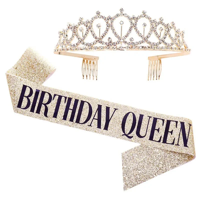 Doğum günü kraliçe taç kız kad - Birthday Sash Glitter incelemesi ve fiyatı