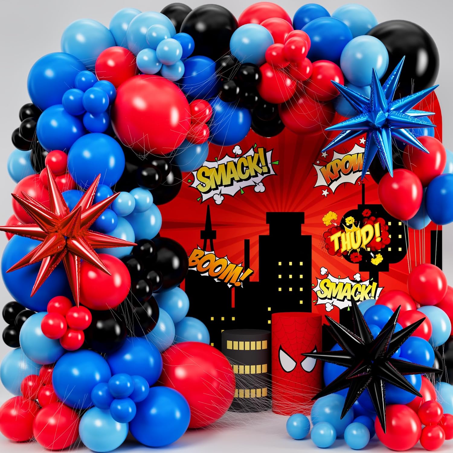 Siyah Kırmızı Mavi Lateks Balo - Balloon Arch Kit incelemesi ve fiyatı