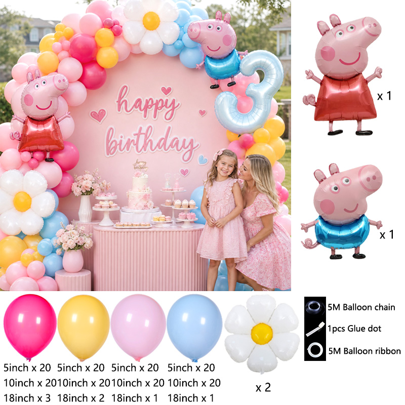 Peppa Pig Temalı Balon Kemeri  - Balloon Arch Kit incelemesi ve fiyatı