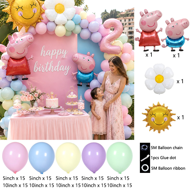 Peppa Pig Temalı Balon Kemeri  - Balloon Arch Kit incelemesi ve fiyatı